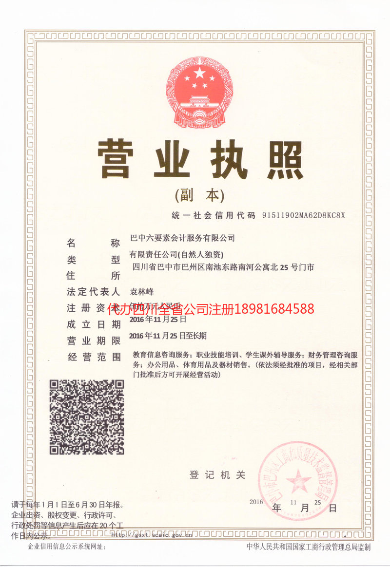 威远威远六要素会计服务有限公司